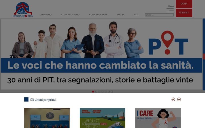 Screenshot of cittadinanzattiva.it