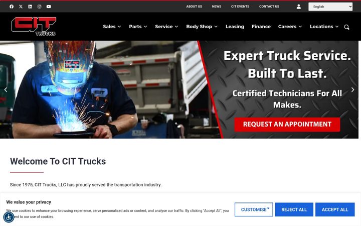 Screenshot of cittrucks.com
