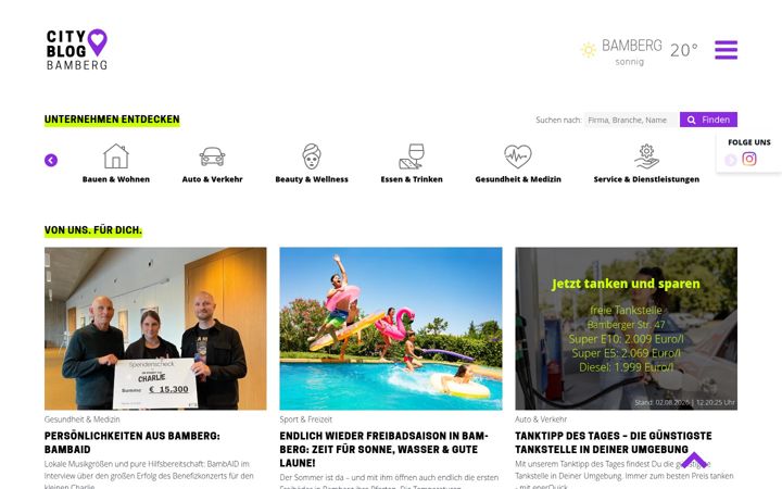 Screenshot of city-bamberg.com