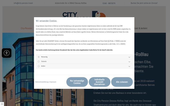 Screenshot of city-pension.travel