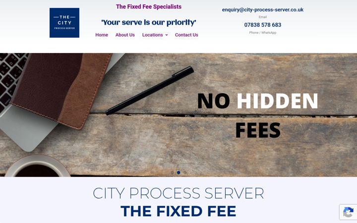 Zrzut ekranu city-process-server.co.uk