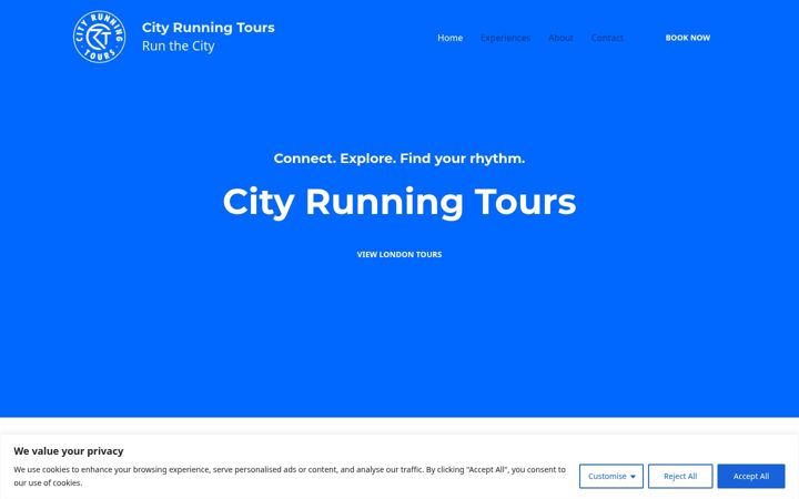 Screenshot of city-running-tours.com