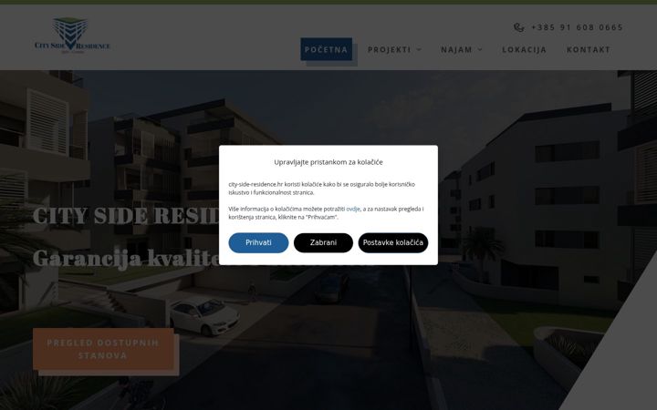 Screenshot van city-side-residence.hr