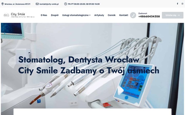 Ekraanipilt saidist city-smile.pl