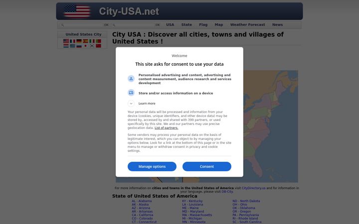 Screenshot of city-usa.net