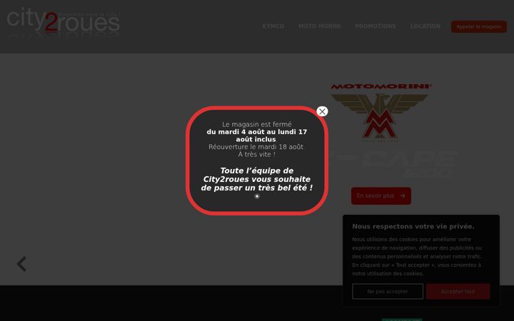 Screenshot of city2roues.com