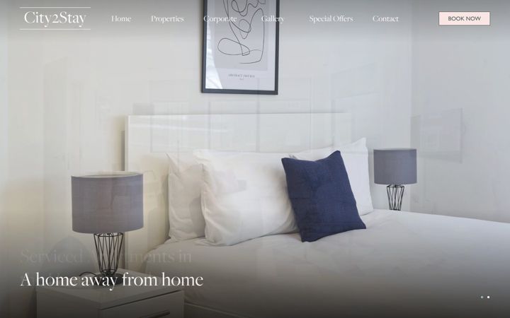 Screenshot di city2stay.co.uk