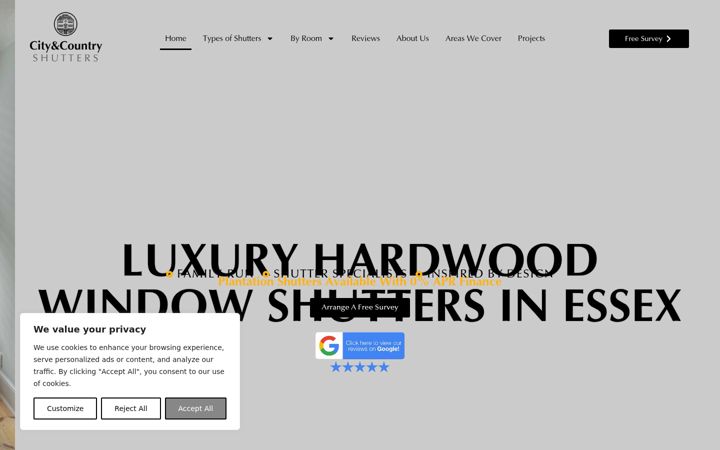 Screenshot di cityandcountryshutters.co.uk