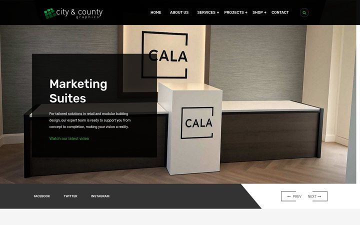 Screenshot of cityandcountygraphics.co.uk