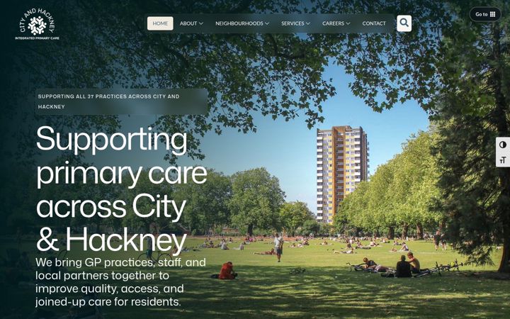 Screenshot of cityandhackneygpconfederation.org.uk