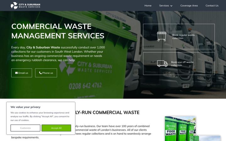 Screenshot di cityandsuburbanwaste.co.uk