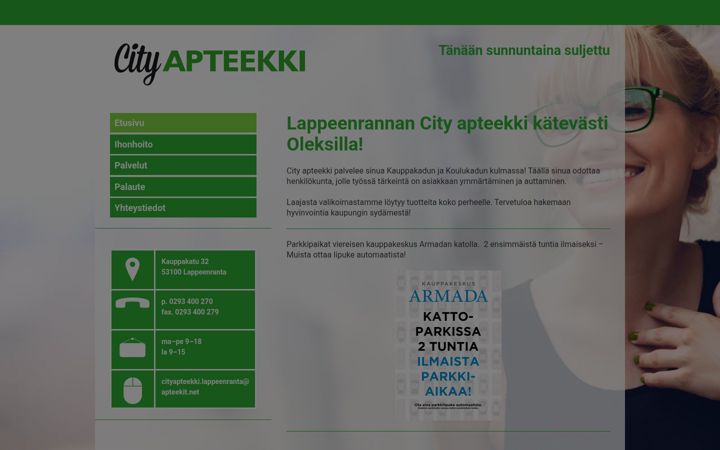 Screenshot ta' cityapteekki.net