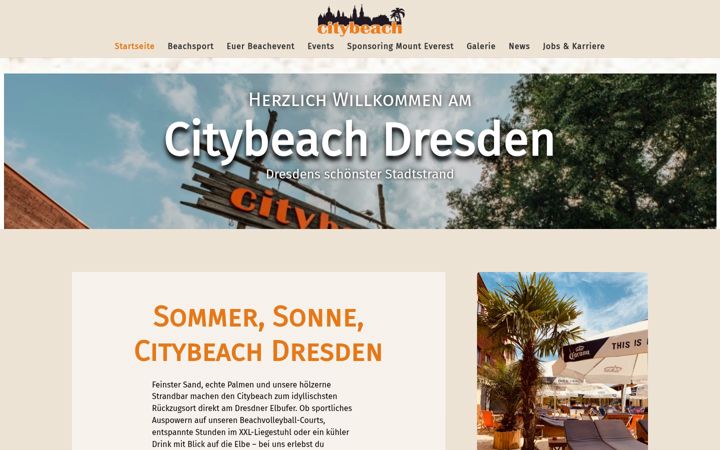 Skærmbillede af citybeachdresden.de