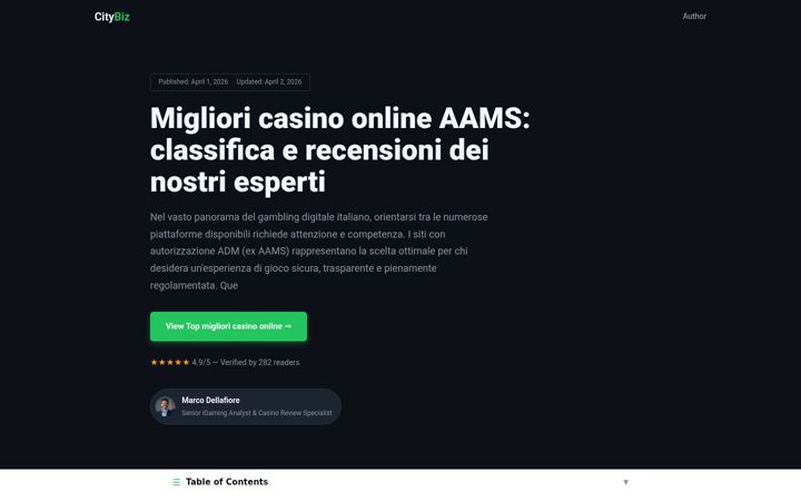 Screenshot of citybiz.it