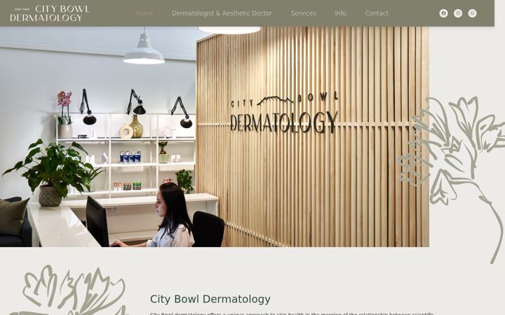 Screenshot van citybowldermatology.co.za