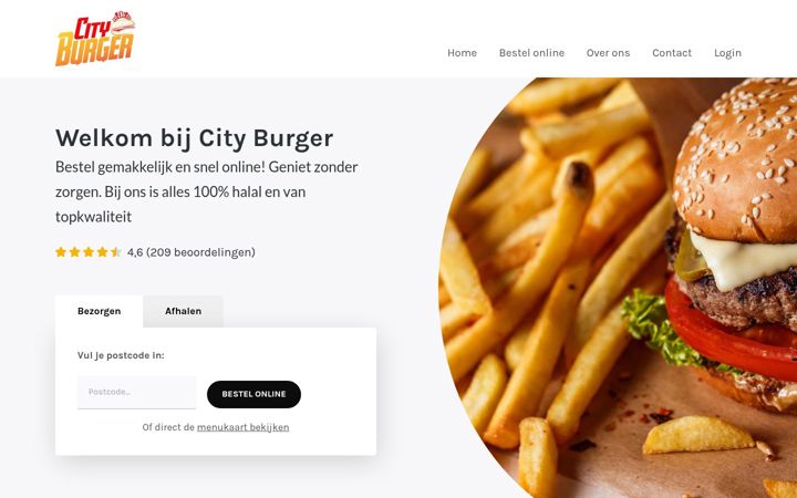 Screenshot of cityburger.nl