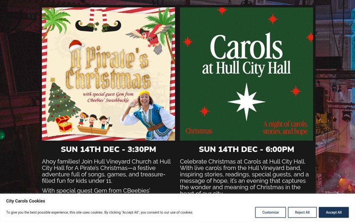 Screenshot of citycarols.co.uk
