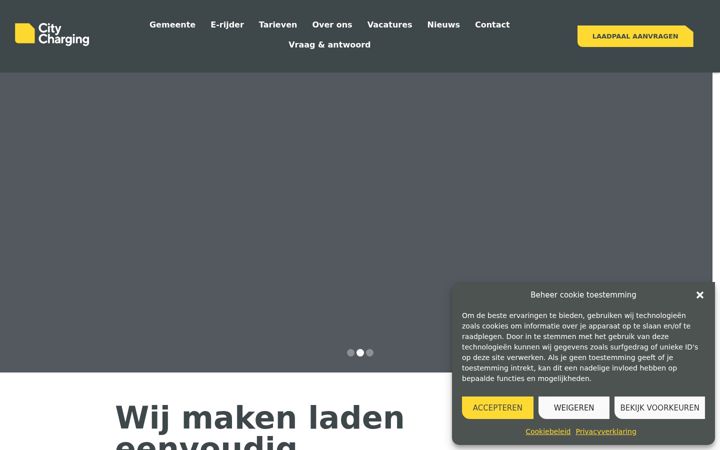 Screenshot of citycharging.nl