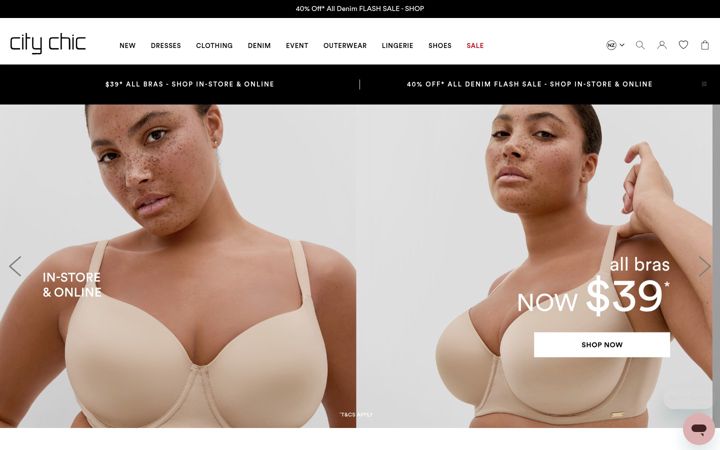 Screenshot of citychic.co.nz