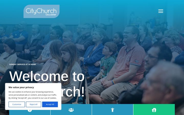 Kuvakaappaus sivustosta citychurchgloucester.org