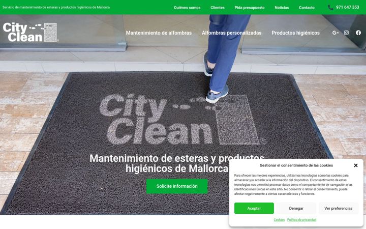 Snímek obrazovky cityclean.es