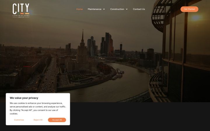 Snímek obrazovky citycontractorsgroup.co.uk
