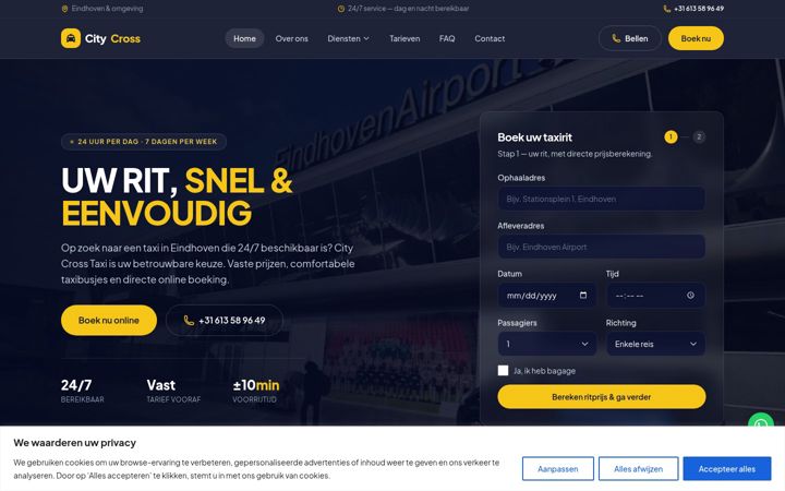 Screenshot of citycrosstaxi.nl