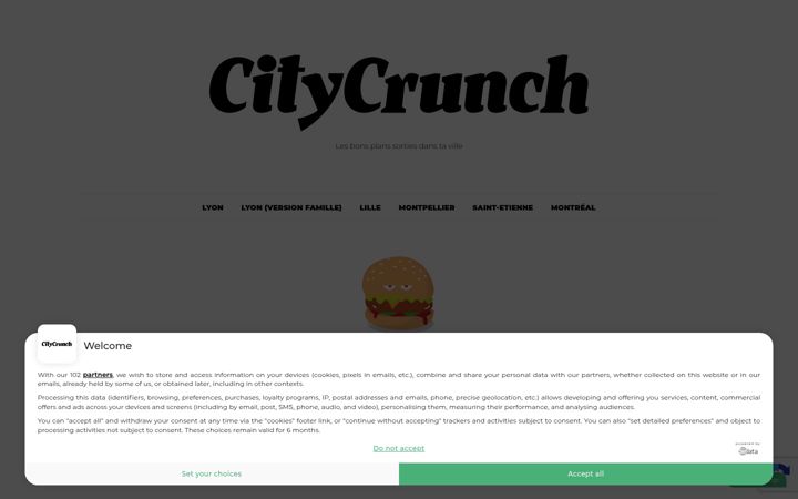 Snimka zaslona za citycrunch.fr