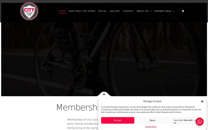 Screenshot of citycyclingclub.co.za