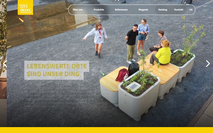 Snímek obrazovky citydecks.de
