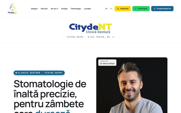 Posnetek zaslona citydent-neamt.ro