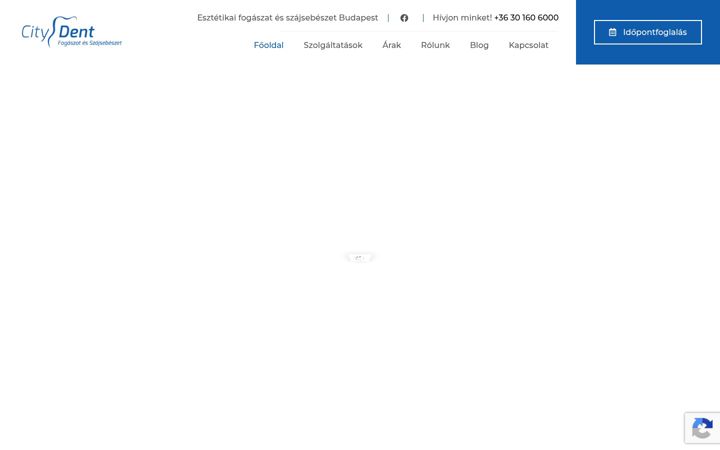 Екранна снимка на citydent.hu