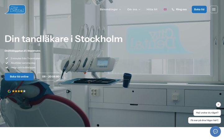 Screenshot of citydental.se
