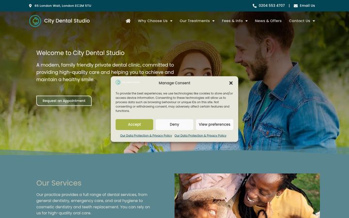 Screenshot of citydentalstudio.co.uk