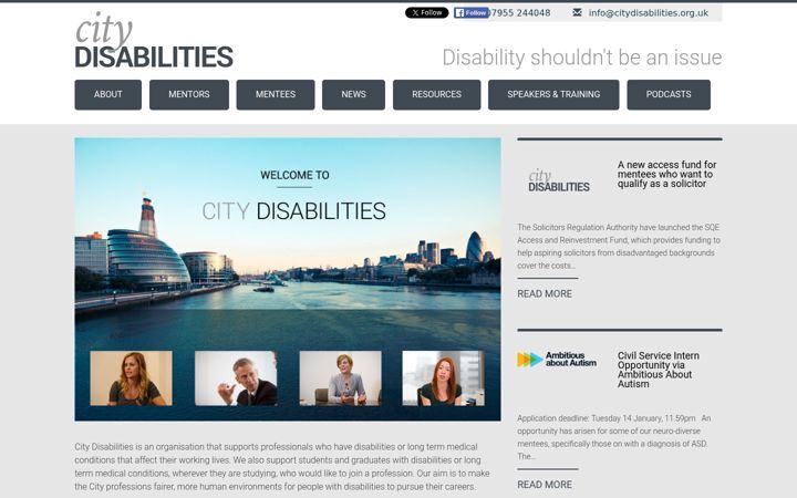 Screenshot of citydisabilities.org.uk