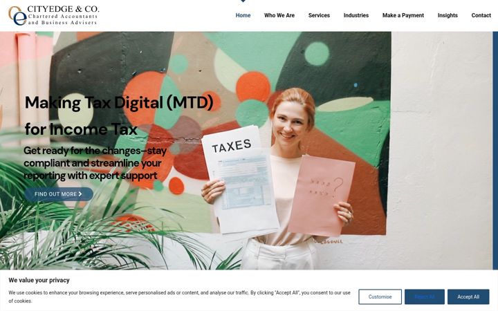 Screenshot of cityedgeandco.com