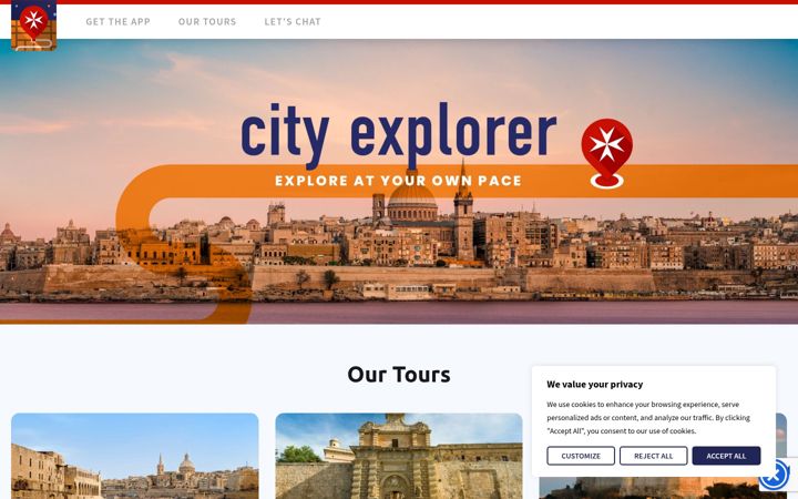 Screenshot of cityexplorermalta.com