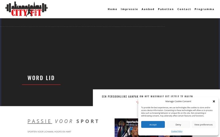 Screenshot of cityfit058.nl