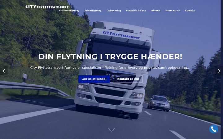 Screenshot of cityflyttetransport.dk