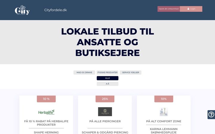 Screenshot of cityfordele.dk