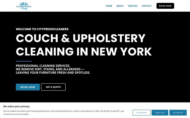 Screenshot of cityfreshcleaners.com