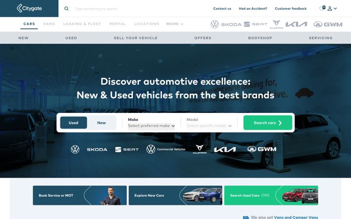 Screenshot of citygate.co.uk