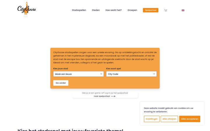 Screenshot of citygoose.nl