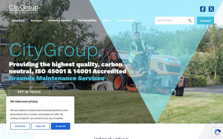 Zrzut ekranu citygroupmanagedservices.co.uk