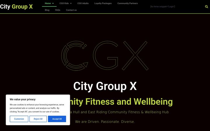 Screenshot of citygroupx.com
