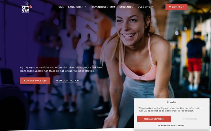 Screenshot of citygymmaastricht.nl