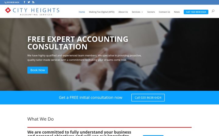 Screenshot of cityheightsaccounting.co.uk