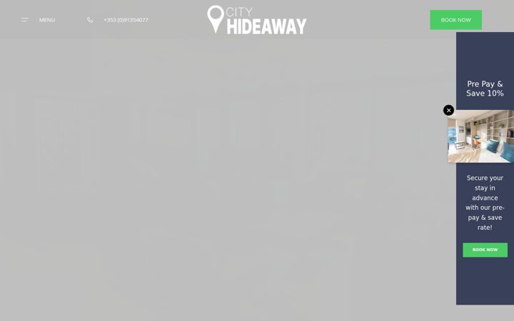 Screenshot of cityhideaway.com