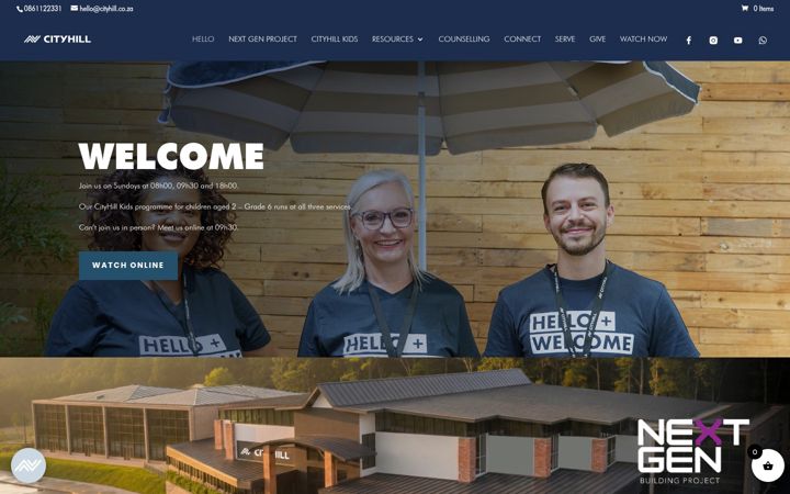 Екранна снимка на cityhillchurch.co.za