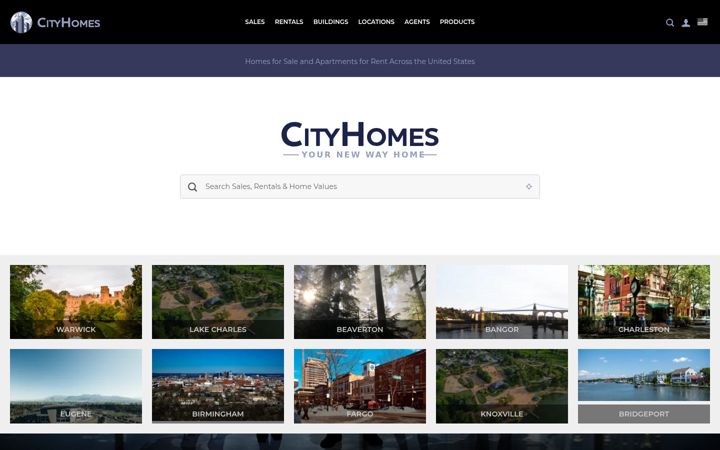 Screenshot ta' cityhomes.com
